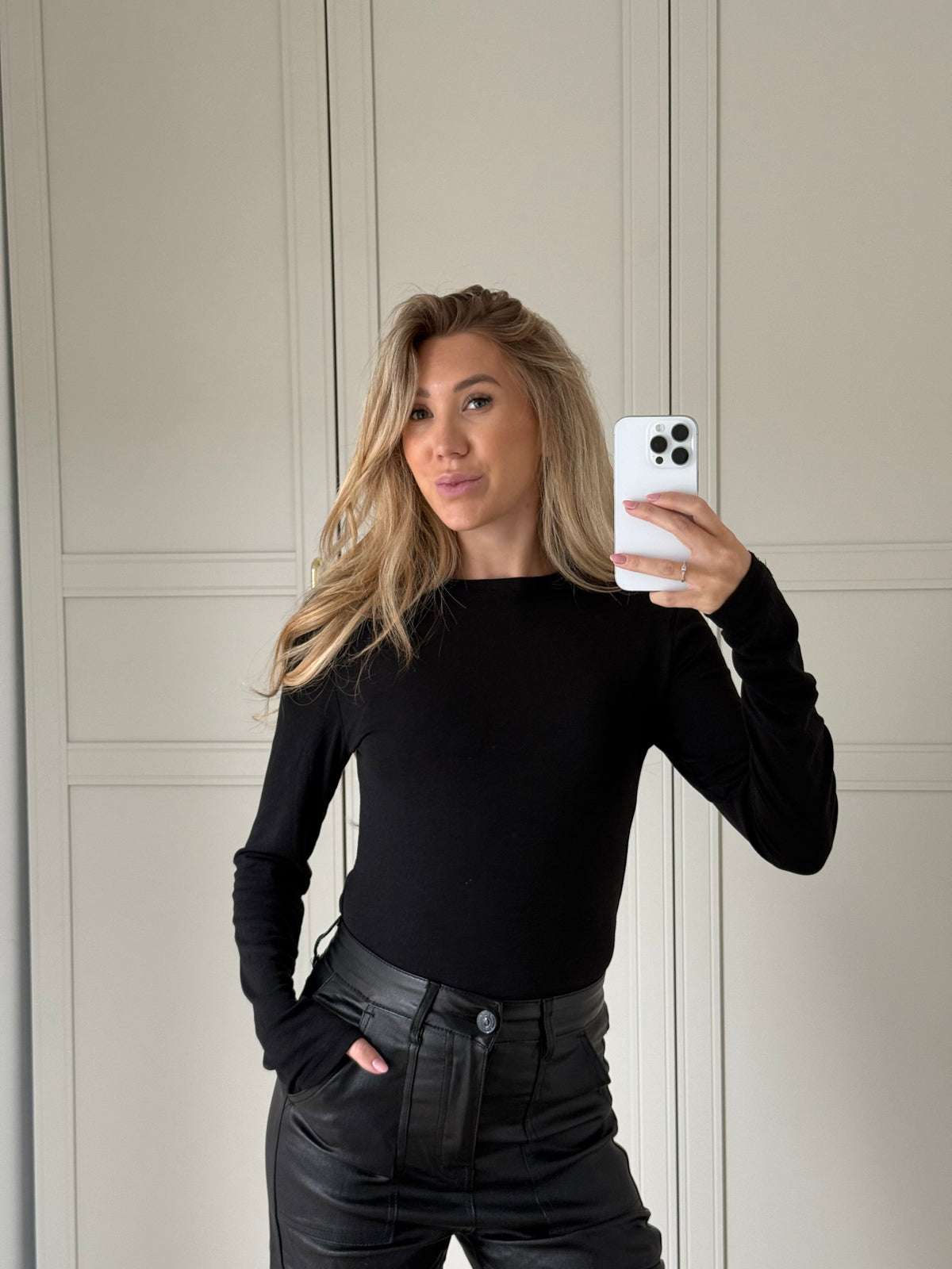 Stretchy longsleeve - zwart
