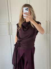 Drape top - aubergine
