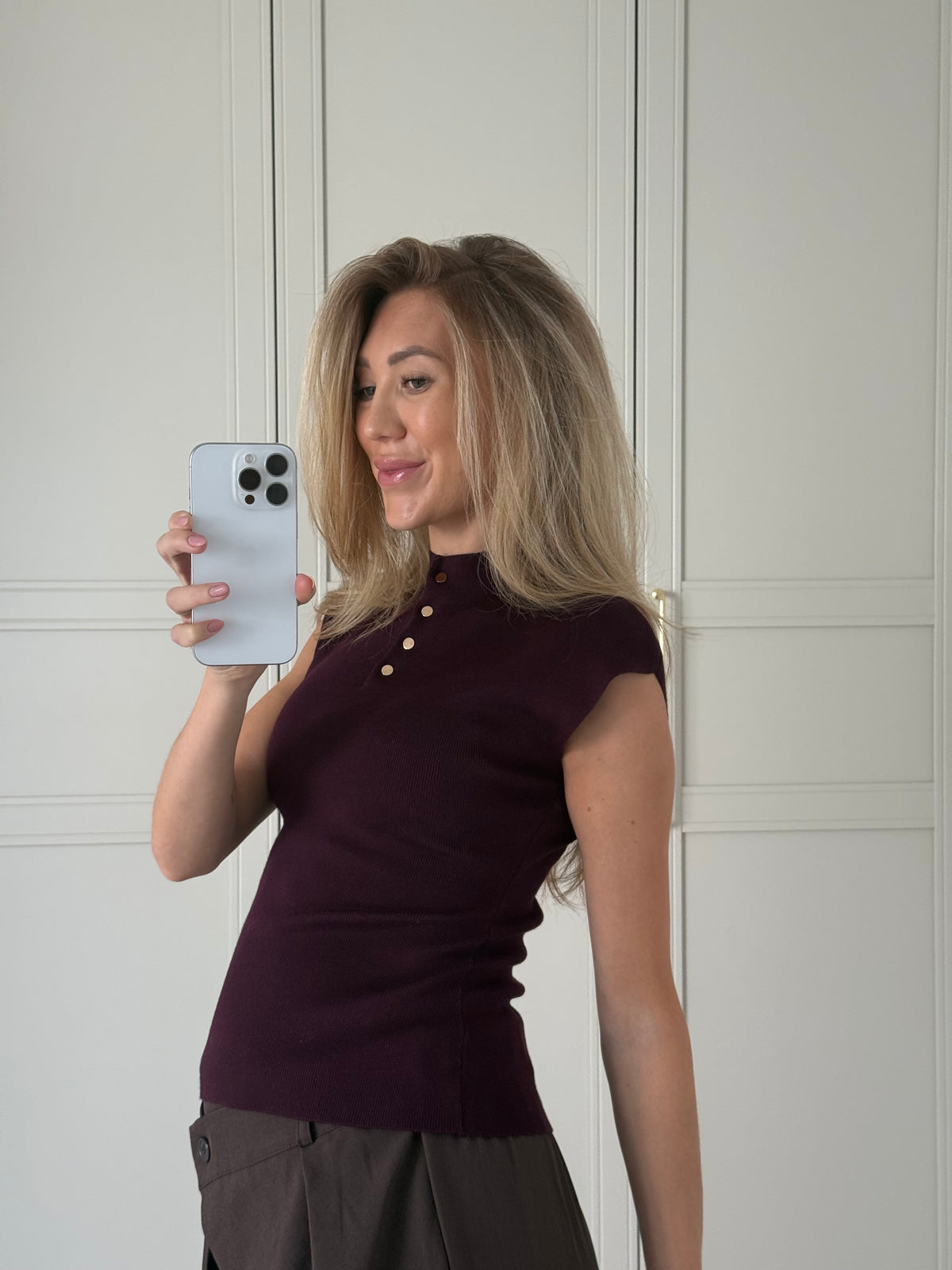Claire - top bordeaux
