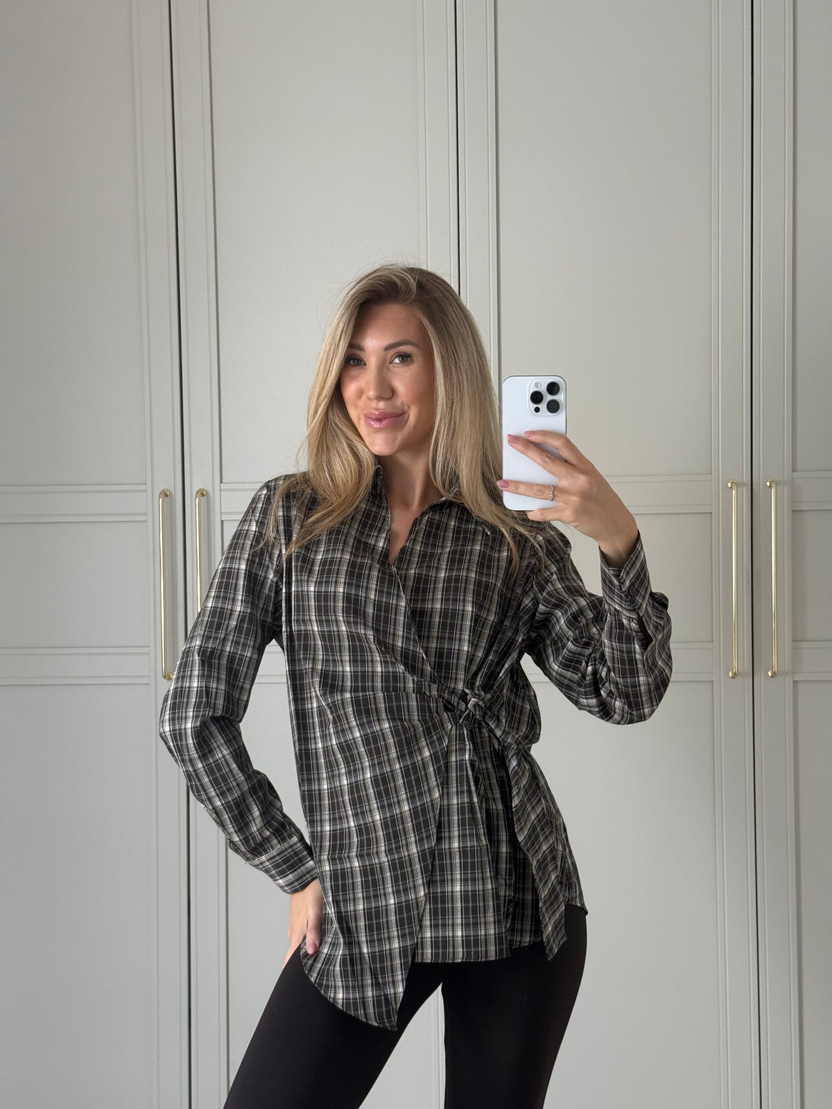 Geruite blouse