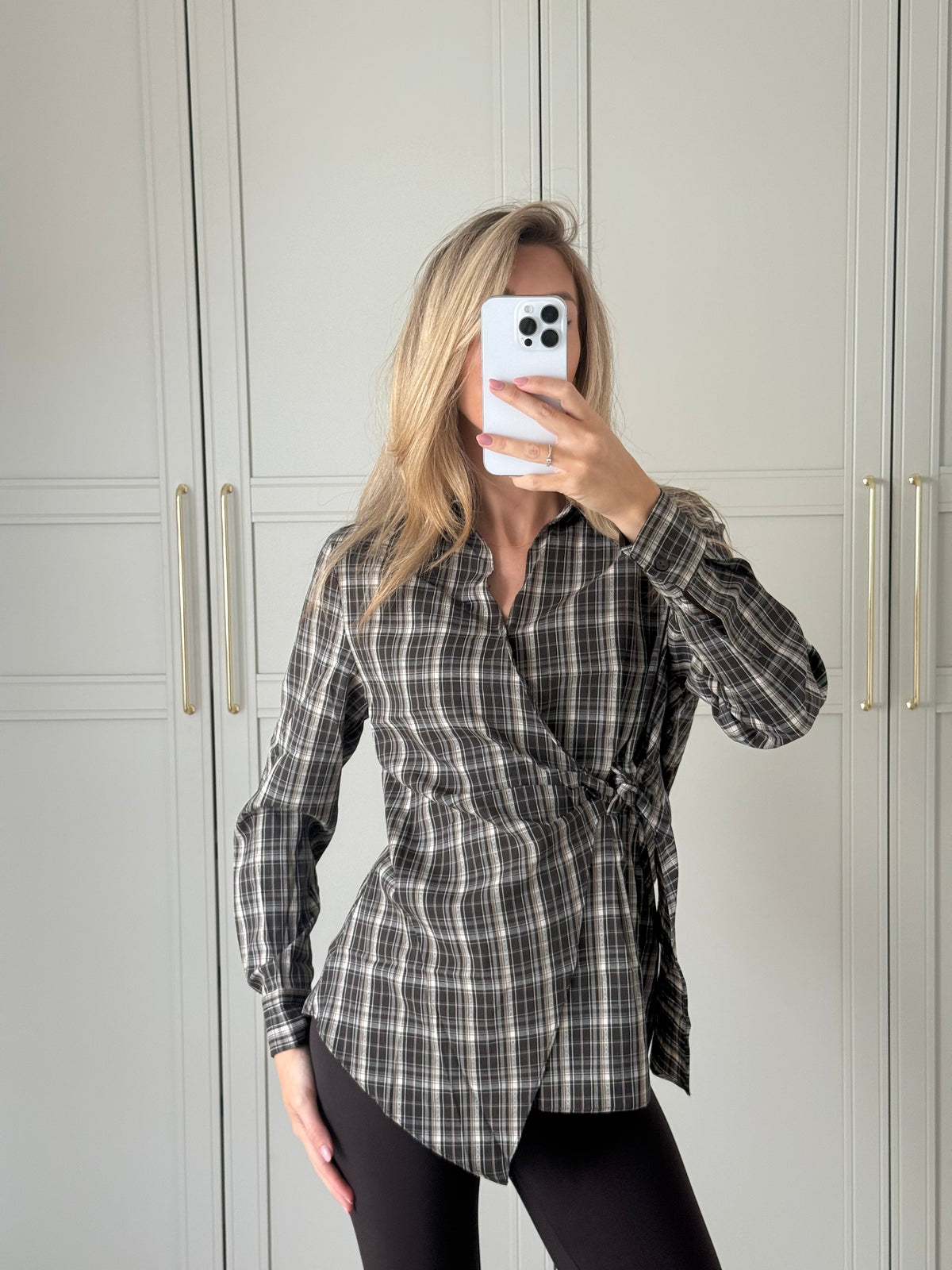 Geruite blouse