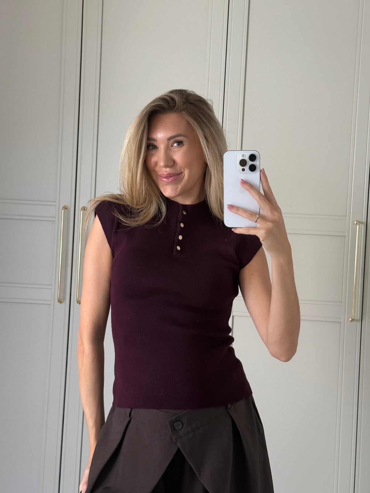 Claire - top bordeaux