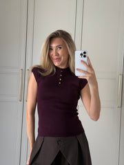 Claire - top bordeaux