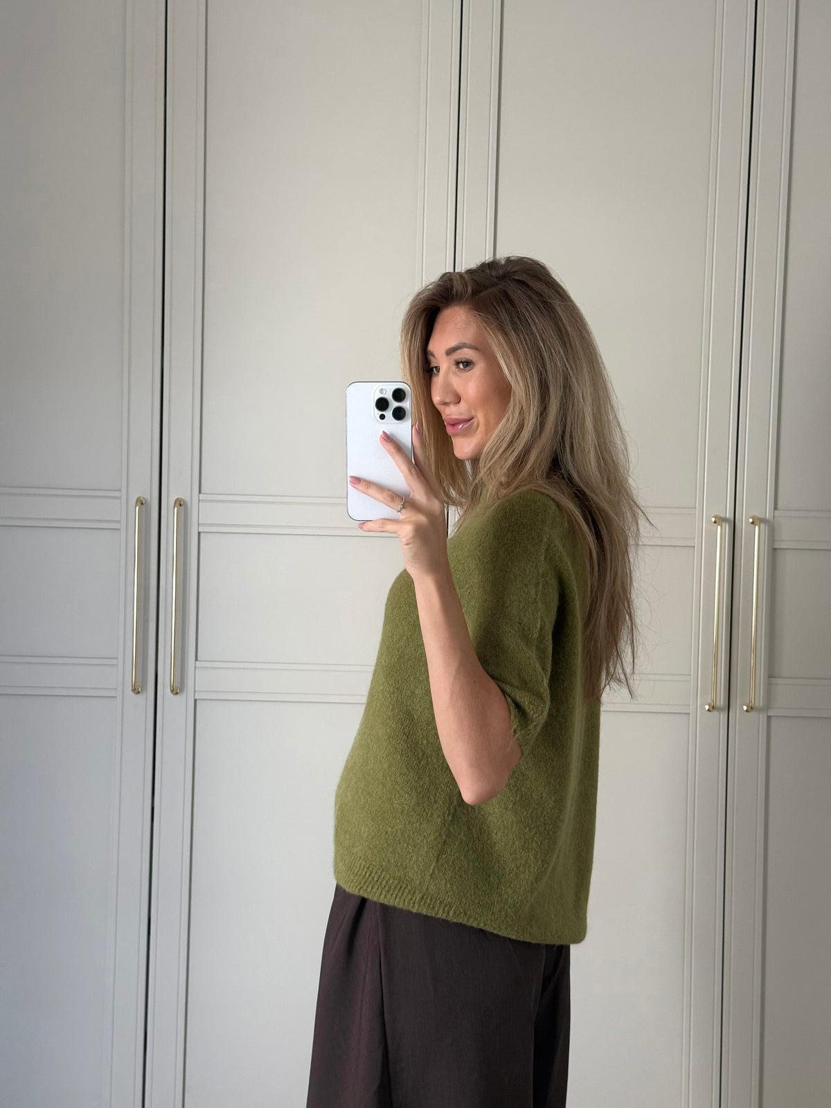 Alpaca top - olive