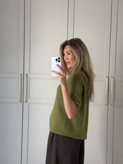 Alpaca top - olive