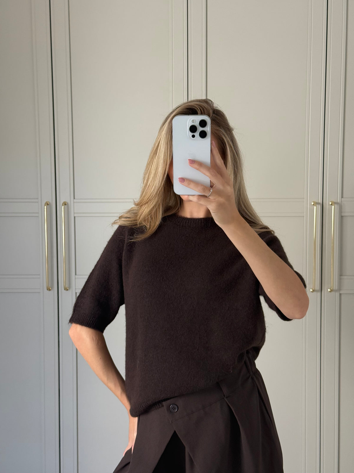 Alpaca top - bruin