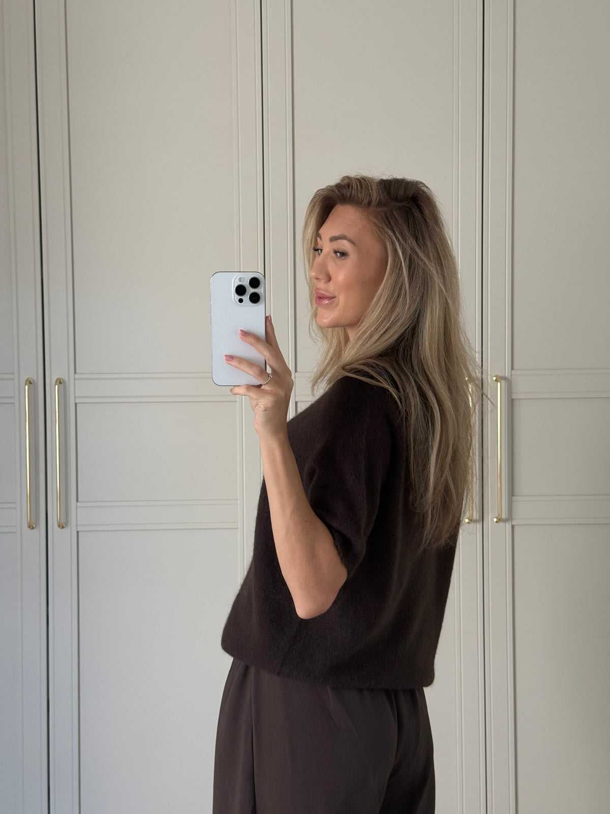 Alpaca top - bruin