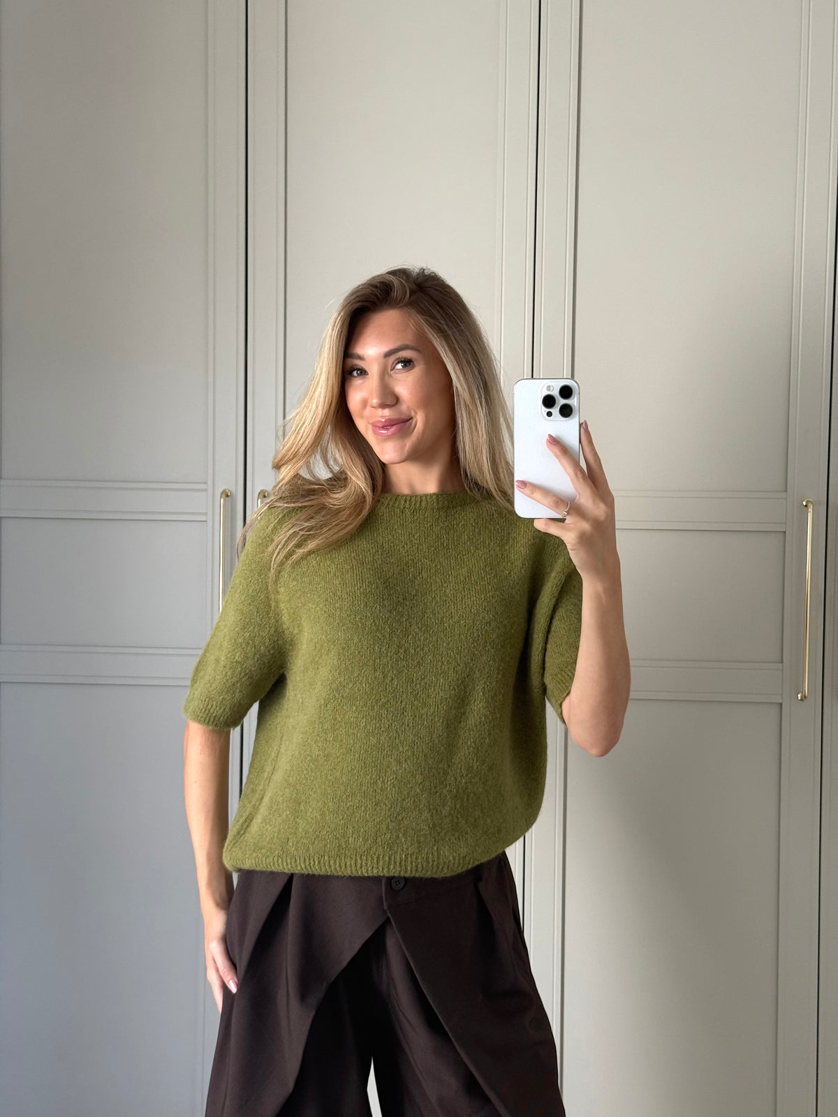 Alpaca top - olive