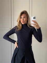 Lange mouw top blauw