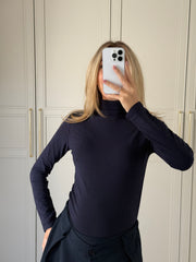 Lange mouw top blauw