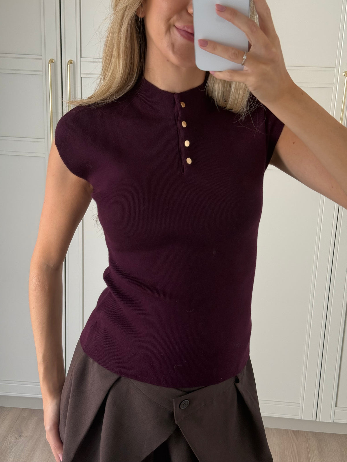 Claire - top bordeaux
