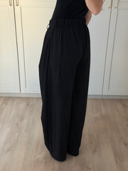 Wide leg pantalon - zwart