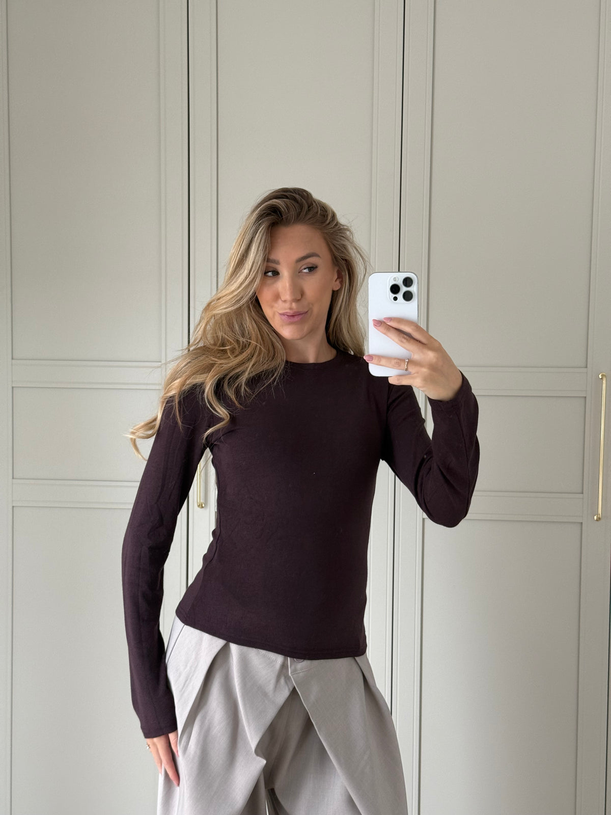 Stretchy longsleeve - Bordeaux