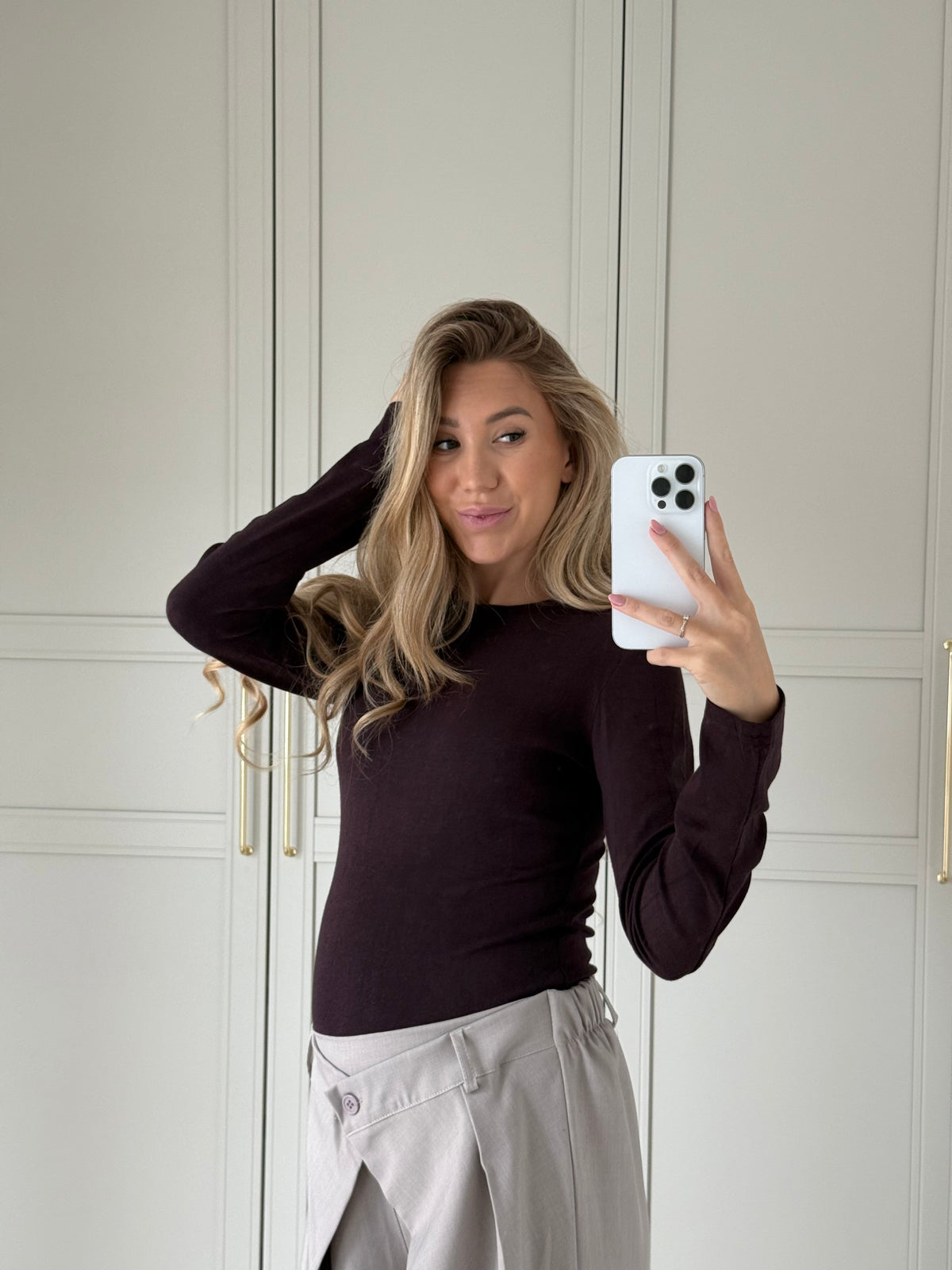 Stretchy longsleeve - Bordeaux